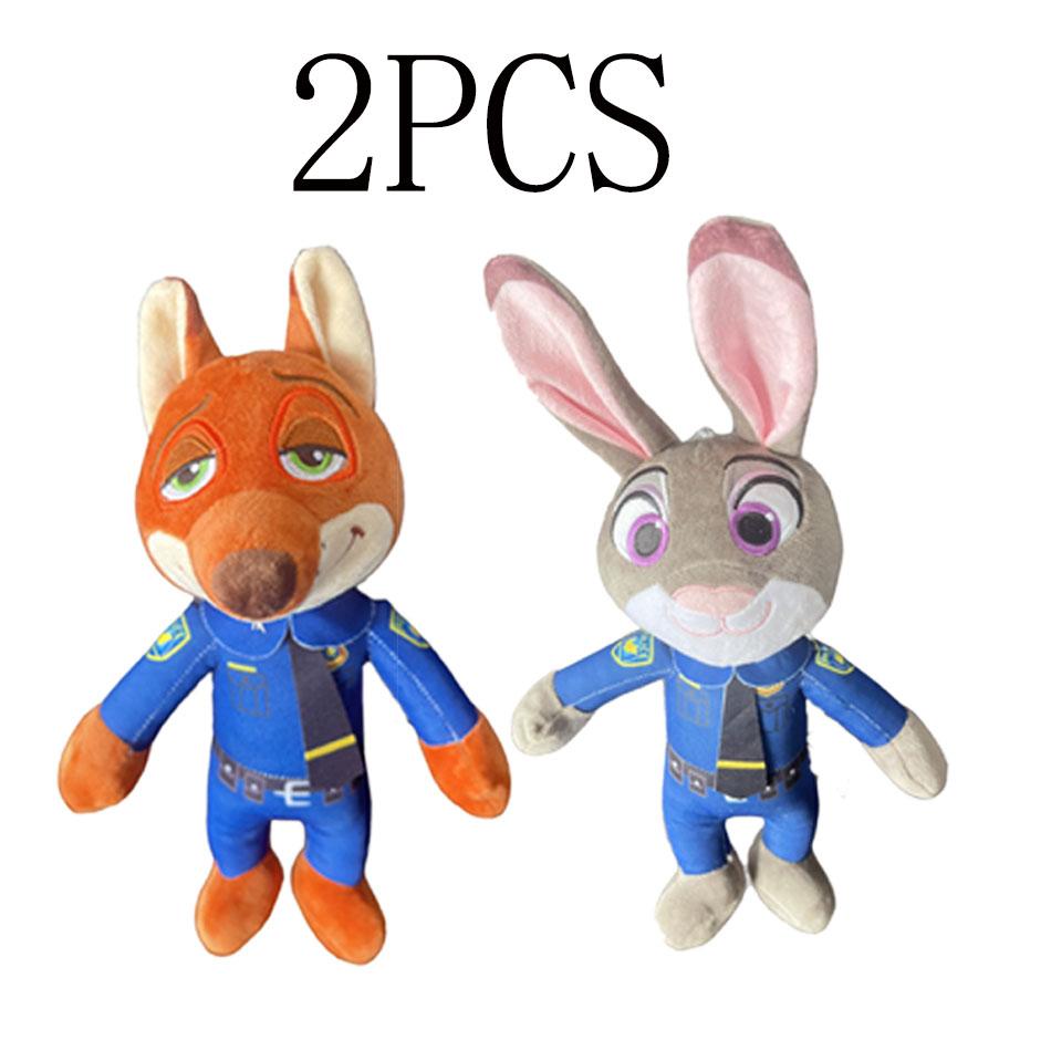 ***High Quality  Nick Wilde Judy Hopps Plushies Stuffed Anime Fox Rabbit Plush Toy Lovely Children's Room Decor Xmas Gifts