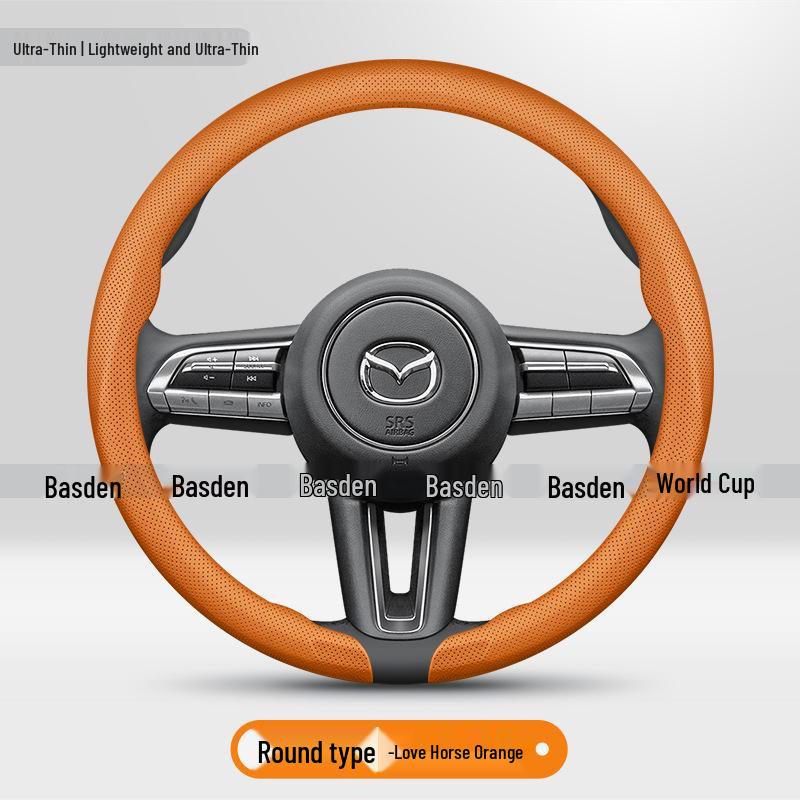Mazda Steering Wheel Cover: Fits CX-4, CX-5, Axela, CX-30, 6, EZ-60, and Atenza.