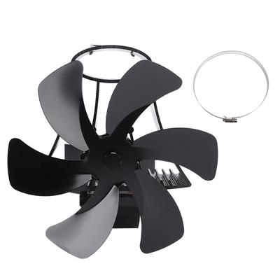 6 Blade Magnet Wall Mount Heat Powered Stove Fan Pipe Fireplace Fan Magnetic Installation for Wood