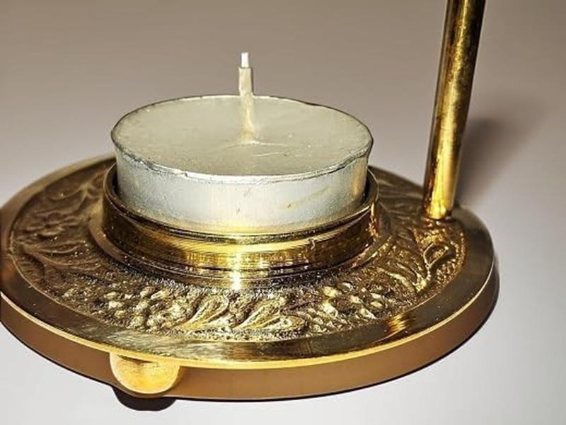 TreegoArt Golden Incense Resin Burner Dhoop Dhuni Burner Incense Holder Incense Censor for Home Décor - Pack Of 1 (4 inch Height)