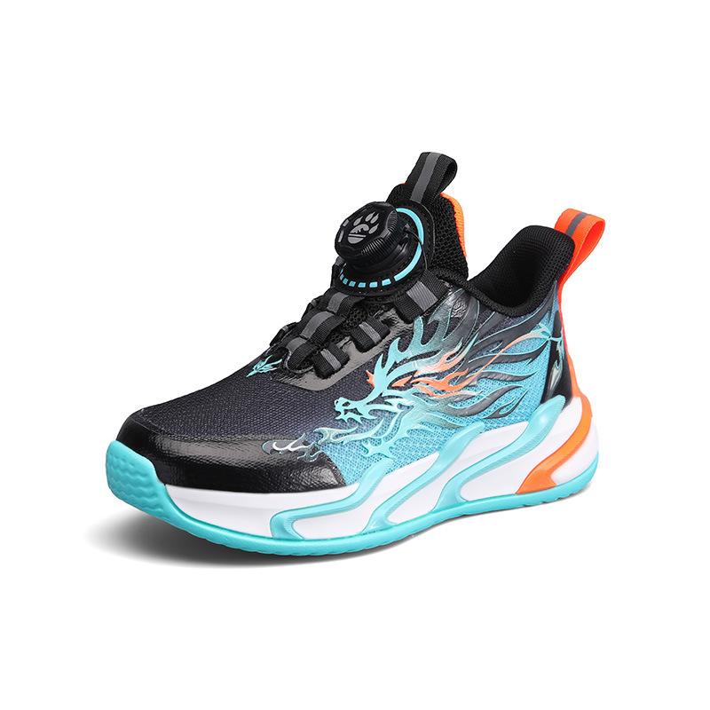 Year of the Dragon Limited Boys' Shoes Summer New Mesh Breathable Children's Sports Shoes Medium and Older Children's Training Non-slip Bask