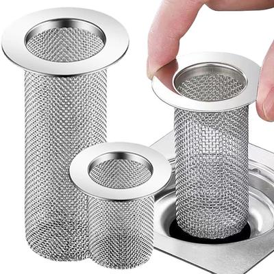 Rostfritt stål Golvbrunn Filter Mesh Diskbänksil Kök Badrum Anti-igensättning Avlopp Badkar Hårfångare Duschsilar