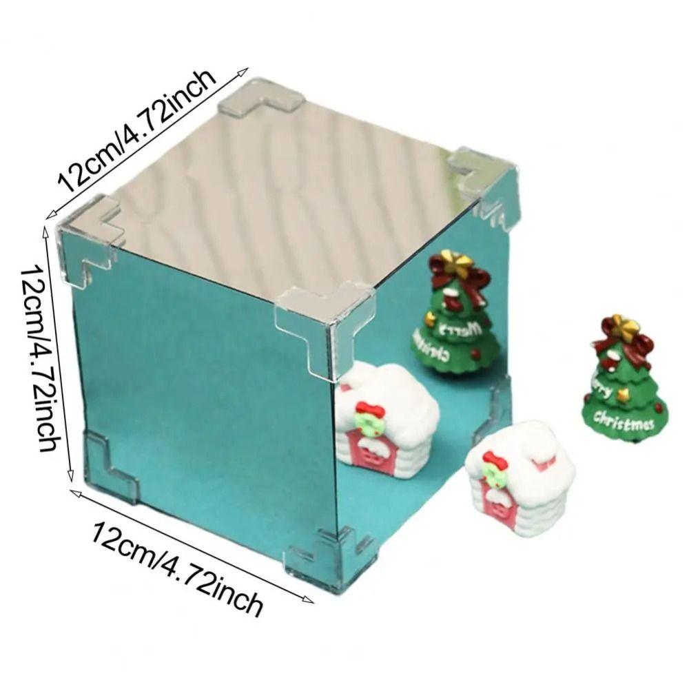 Acryl Weihnachten Schnee Nachtlicht USB LED Dekorative Nachtlampe 2024 Spiegellicht Geburtstagsgeschenke