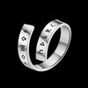 Vikings Ring 316L Stainless Steel Jewellery Unisex Open Adjustable Gothic Style Ring Size 7-13