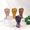 Nouveau Produit Vente Directe d'Usine Statue d'Ange en Cristal Sculptée à la Main Pierre Produits Personnalisés Ornement pour la Maison pour la Décoration