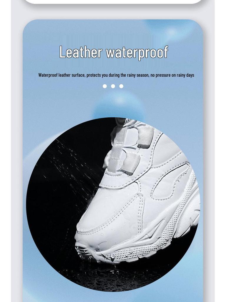 Bobodou Kids' Sports Shoes 2025 Autumn/Winter - Boys' and Girls' White Sneakers