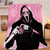 1PC Scr-eam Horror Movie Flannel Blanket Gift, Suitable for Both Men And Women, Soft Ideal for Beds And Sofa, Birthday Or Christmas Gift