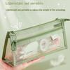Clear Mesh Double-Layer Pencil Case - Large Capacity 3D Stationery Bag for Kids & Students