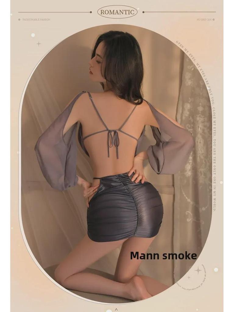 Manyan Deep V Sexy Lingerie: Goddess Nightclub Secretary Suit