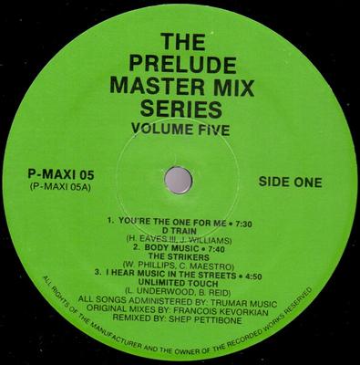 12inch Record VARIOUS  The Prelude Master Mix Series  Vo PMAXI05 NOT ON LABEL US Dance  Electronica Used