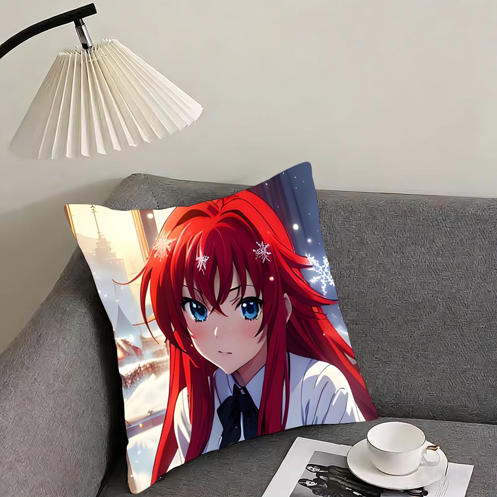 High School DxD anime Cushion Cover Reversible Plush Pillow Cover – For car, sofa, bedroom, perfect as a gift.