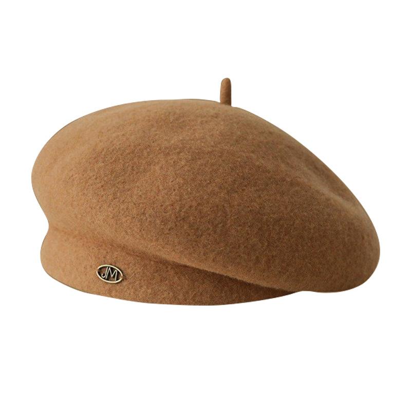 New Wool Painter Hat for Women with Big Head and Small Face  Fashionable Korean Version  Fashionable and Versatile Beret