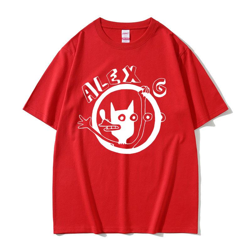 2025 Summer Singer Alex G Graphic Tshirt Men Women Fashion Cartoon Summer T-shirts Men's Casual 100% Pure Cotton Printed T-shirt