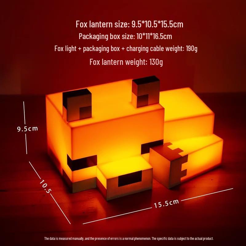 Minecraft Fox Color-Changing Night Light Torch - Toy & Birthday Gift