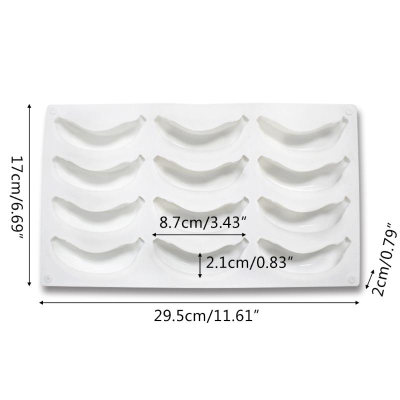 Simulation Fruit French Dessert Banana Silicone Mold 12-Chamber Baking Chocolate Mousse Cake Dessert Baking Decorative Mold