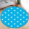 White Dot Black Round Carpet Modern Geometric Minimalist Rug Home Living Room Bedroom Decorative Flannel Mats Floor Rugs