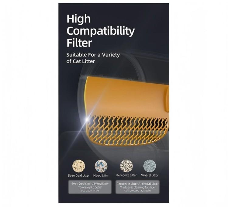 Tonepie Automatic Smart Cat Trash Can Self-Cleaning Arenero Gato Gato 65L Intelligent App Control Pet Cat Toilet Mat Tray Ion Deodorant