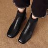 5Cm Retro Knitted Elastic Short Boots Women's Autumn and Winter New Thick Heel Medium Heel High Heel Wool Mouth Martin Boots