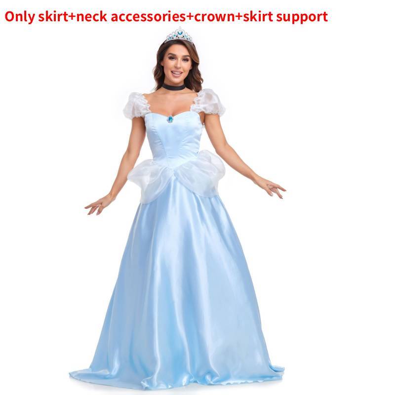 Cinderella Cosplay Cinderella Princess Dress With Tulle Skirt For Women Halloween