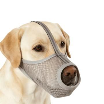 

New Reflective Dog Mouth Cover, Mesh Breathable Mask, Safety Anti-strangulation Dog Mouth Cover, Pet Supplies (grey,S) сірий