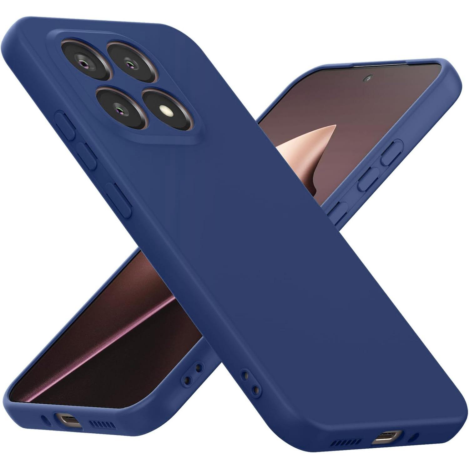 

М який рідкий силіконовий чохол для телефону Xiaomi 15T / 15T Pro Протиударний чохол Xiaomi 15T темно-синього кольору