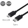 30cm/100cm Type C To Micro USB Cable Black USB-C Male To Micro USB Male Cable For Huawei For Xiaomi