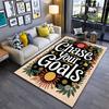 "Motivational Carpet with 'Chase Your Goals' Text and Colorful Design" Suitable for Use As an Anti-slip for Living Room Bedroom Sofas