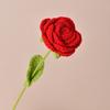 Simulated Flowers Handmade Scented Crochet Fake Flower with Steel Wire