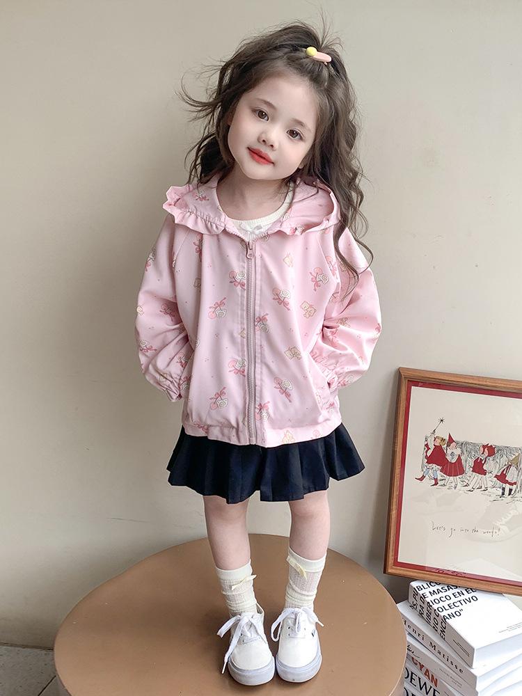 2025 Frühling/Herbst Koreanischer Stil Niedlicher Trenchcoat für Baby-Mädchen