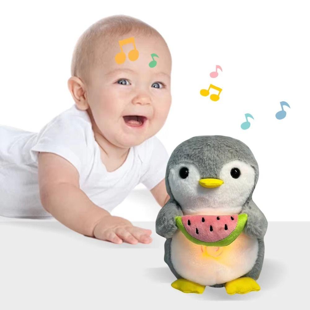 Simulation Penguin Breathing Toy Heart Baby Breath Toy Cute Penguin Soothes Plush Toy  Kids Toy