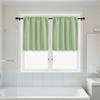 2PCS Solid Color Kitchen Short Curtain Through-rod Design Cabinet Curtain  Fireplace