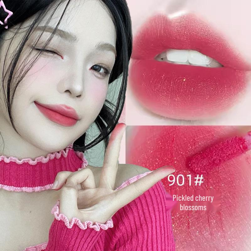 

Матовый бархатный блеск для губ высокой ценности: Не скатывается, Не липкий, Водостойкий, Стойкий для светлой кожи - Идеально для вечеринок и макияжа без макияжа.