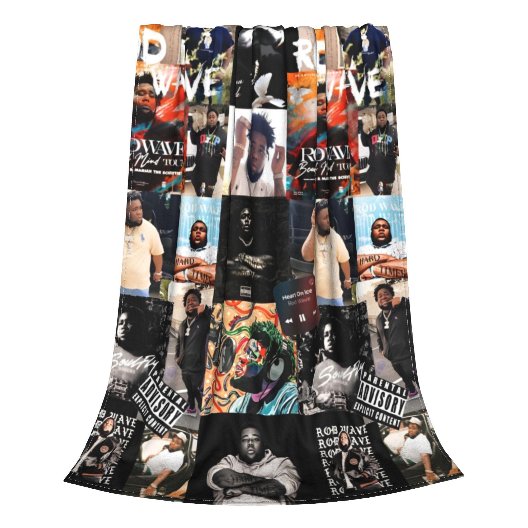 

Rod Wave Hip Hop Rapper Flannel Blanket Singer Music Creative Throw Blankets Home Hotel Sofa 125*100cm Quilt Lightweight Thin 75x90cm