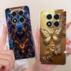 For Xiaomi Redmi Note 14 Pro 4G Case Luxury Butterfly Painted Cover Silicone Case For Redmi Note 14 Pro Plus Note14 Pro+ 5G Bags