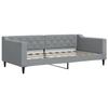Vidaxl Sofa Z Funkcją Spania, Jasnoszara, 90X190 Cm, Obita Tkaniną