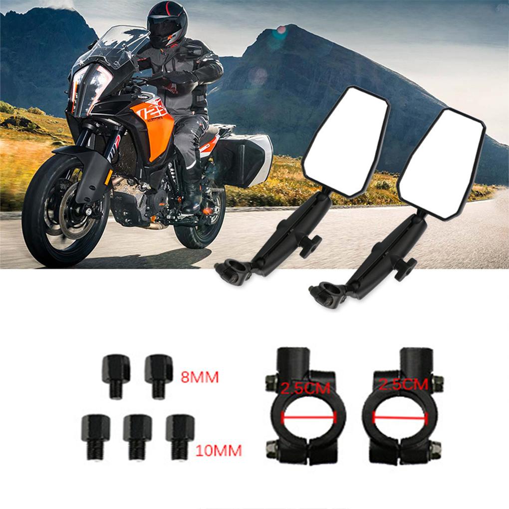 1 para uniwersalnych lusterka motocyklowe/skutera 8MM/10MM, lusterka wsteczne obracane o 360°, lusterko boczne do pojazdów elektrycznych