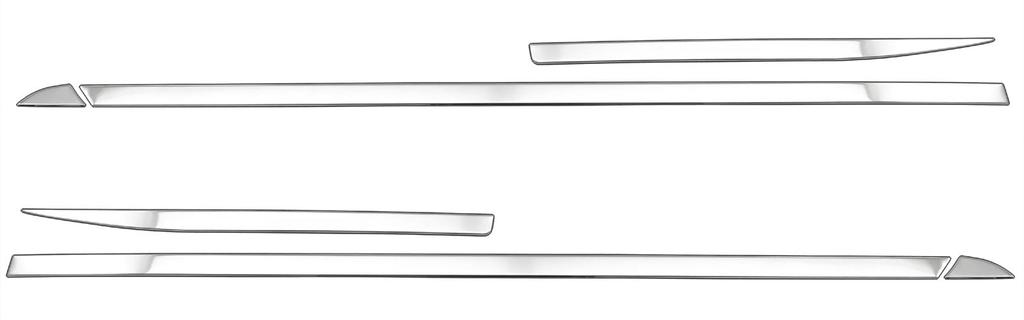 BRIGHTZ Impreza Sport GT Super Mirror Finish Stainless Steel Plated Side Door Under Molding 6PC GTE GT2 GT3 GT6 GT7 T2 T3 T6 T7 Impreza Sport