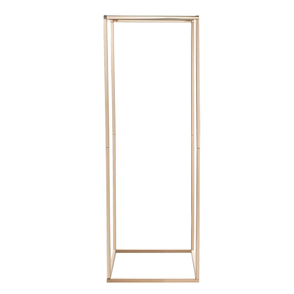 Wedding Flower Stand, 10PCS 80cm Column Flower Stand, Floral Stands with Metal Laminate, Gold Rectangular Floral Display Rack for Wedding, Party,