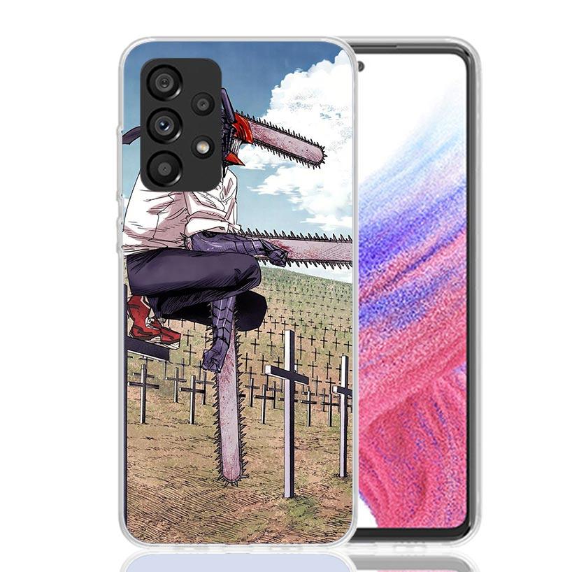 C-Chainsaw Mans Denji Phone Case For Samsung Galaxy A52 A32 A22 A12 A02S A50S A30S A51 A31 AA71 Note 20 Ultra 10 S10 Plus Galaxy