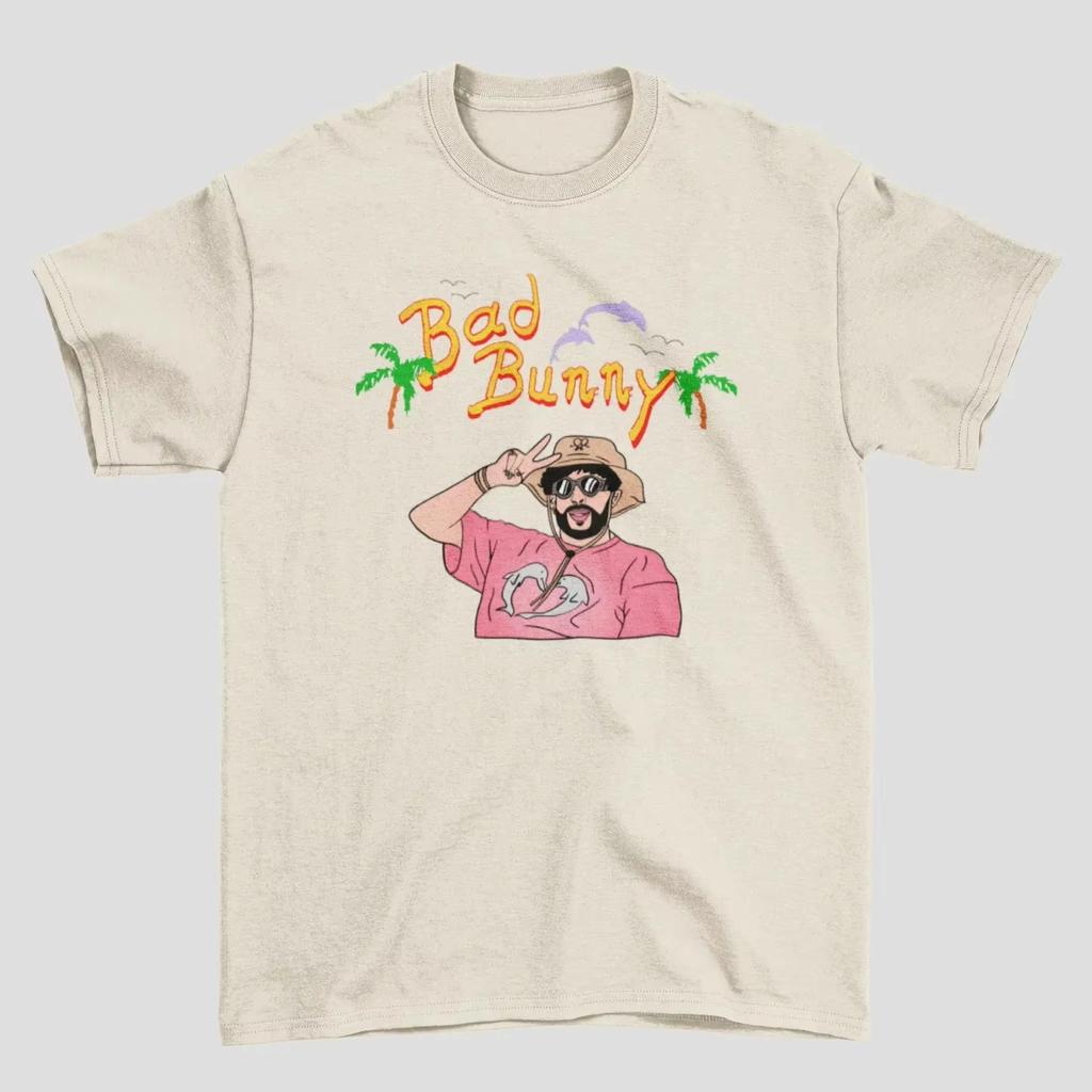 Rapper Bad Bunny Tour 2026 Debi Tirar Mas Fotos DTMF Merch TShirts Mens Fashion Hip Hop Pop Music Short Sleeve Tees Streetwear