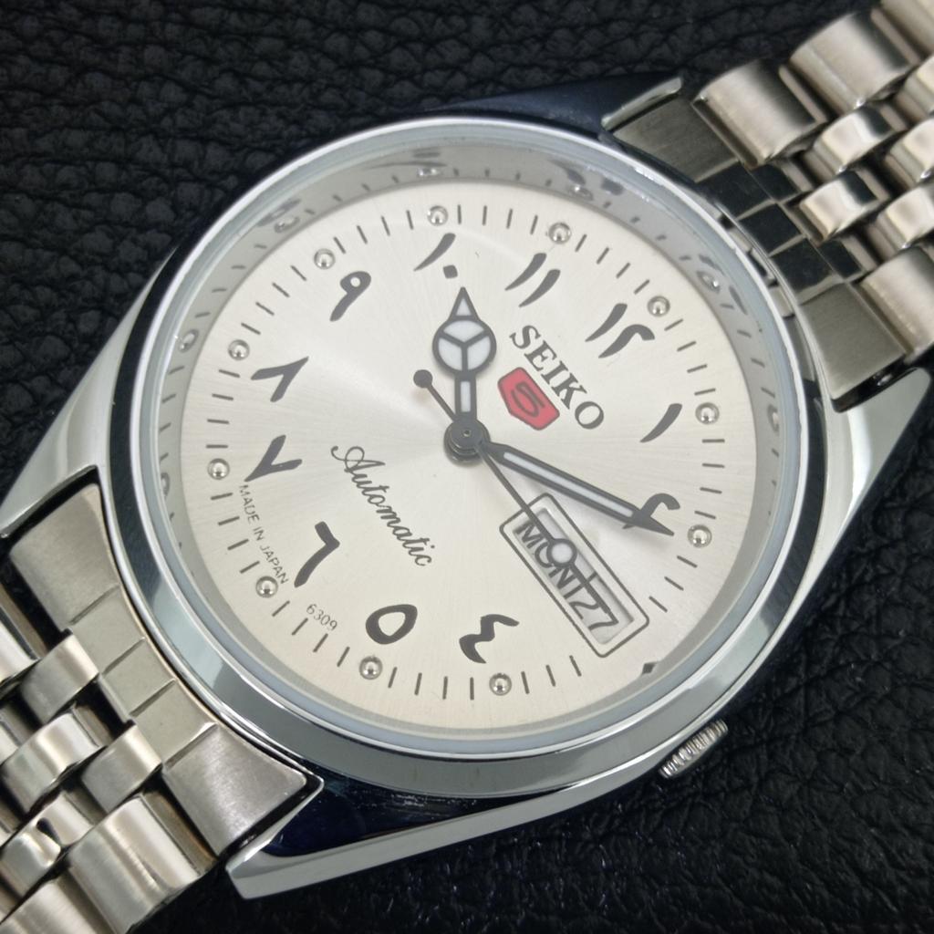 REFURBISHED SEIKO 5 AUTOMATIC 6309A JAPAN MENS VINTAGE SILVER WATCH a442428-4