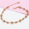 Bracciale Viola Oro Moda Classica Sfera Vuota Goccia d'Acqua Bracciale da Donna Placcato Oro Rosa Bracciale Gioielli