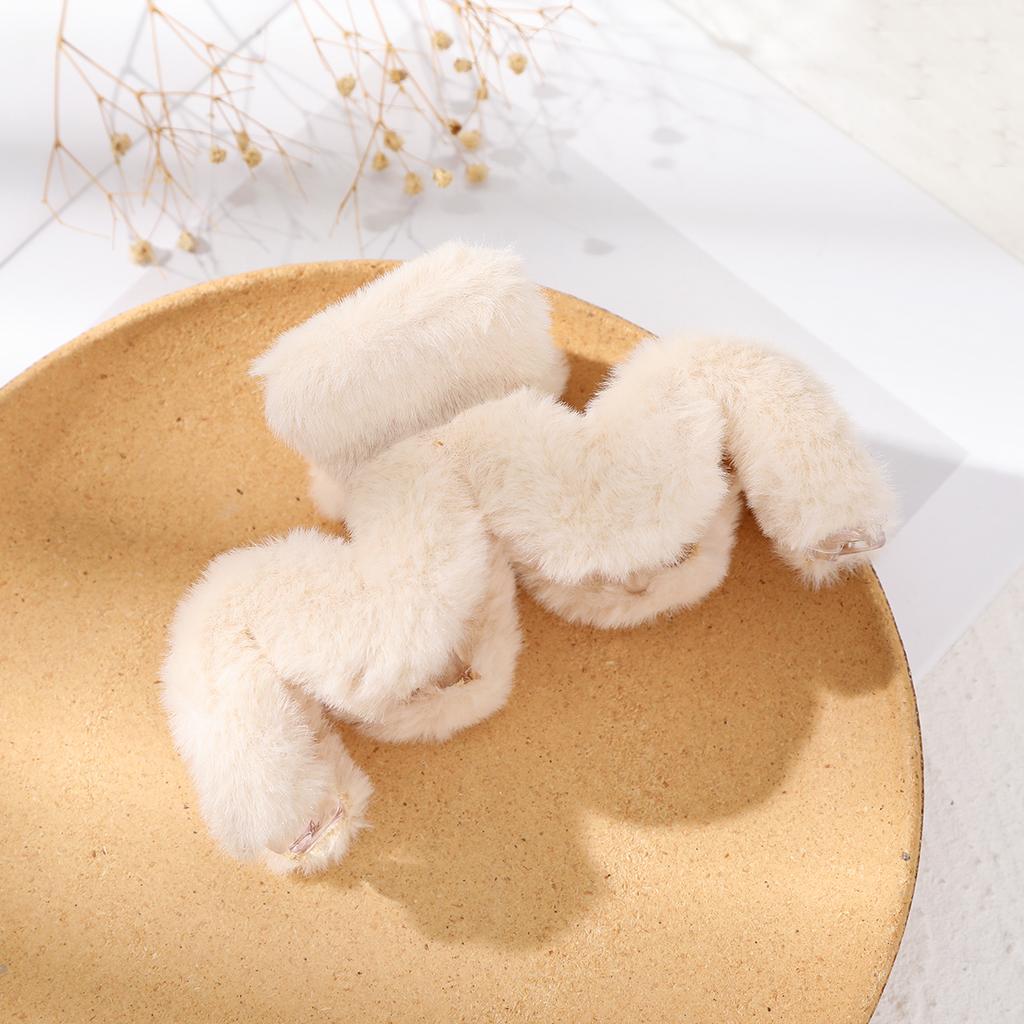 Hair Claw Fashion Plush Big Crab Hair Clip Women's Back Clip For Thick Hair Cute Plush Ponytail Hair Accessories 14cm Large