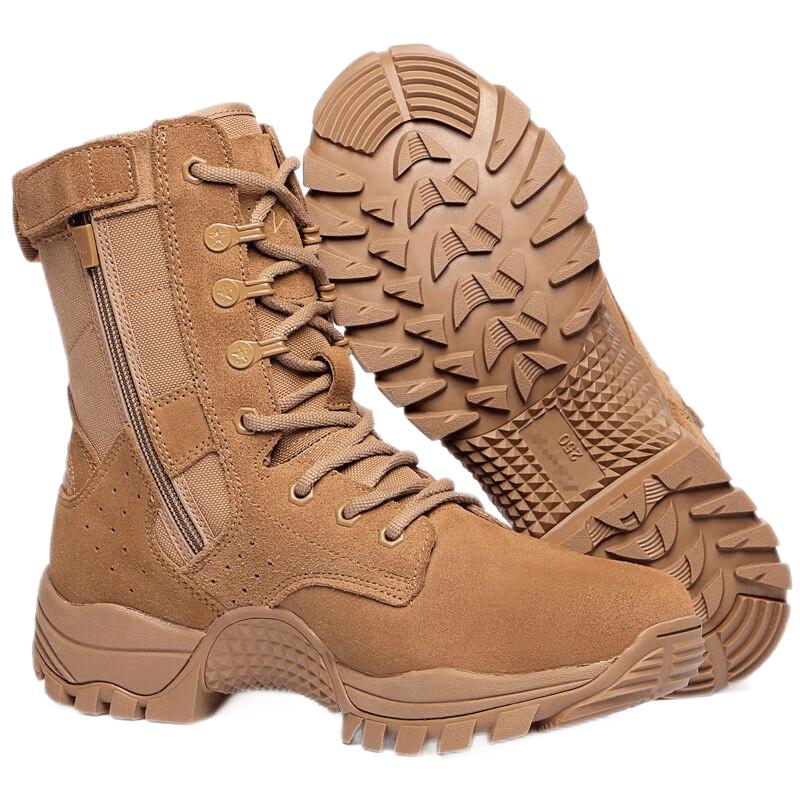 

Xunzhanwing Men s Genuine Leather High-Top Tactical Boots M