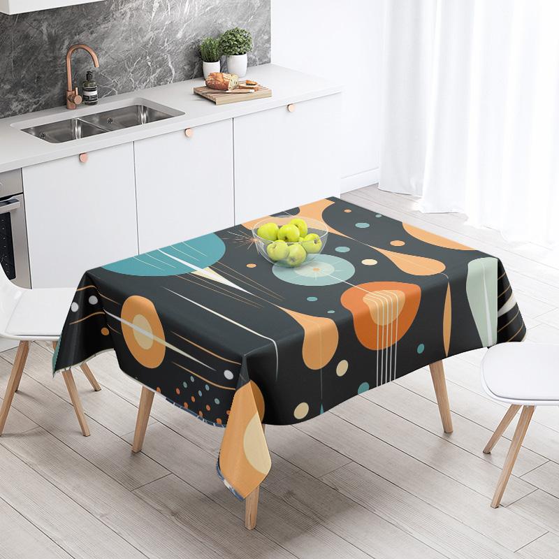 Nordic Minimalist Geometric Tablecloth 140X200Cm Machine Washable Ins Style Dining Tablecloth Household Living Room Decorative
