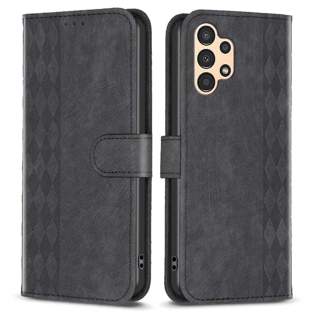 

Для Samsung Galaxy A13 4G/A13 5G Шкіряний чохол-книжка з тисненим візерунком, протиударний чохол-гаманець для телефону Black