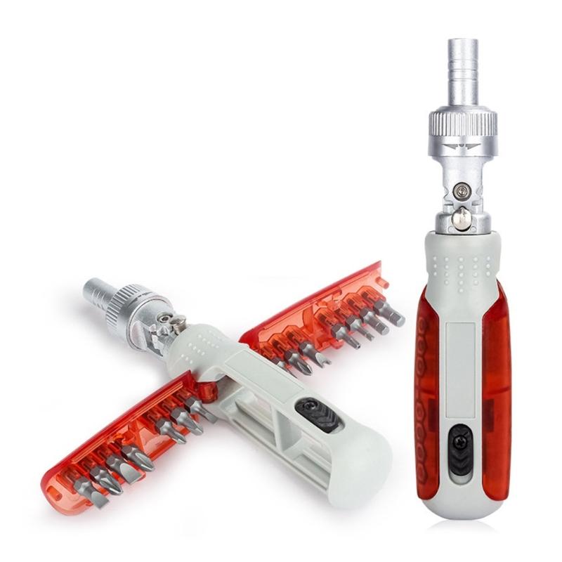 

15-in-1 Ratcheting Multi-Bit Screwdriver Set Magnetic Screwdriver Chromium Vanadium Alloy Steel Manual Repair Tool 1