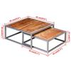 VidaXL Ensemble de table basse 2 pièces Bois d'acacia massif