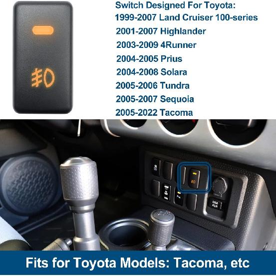 H11 H8 880 881 Fog Light Wiring Harness For Toyo'Ta 2005- Tacoma W/OEM Factory Style ON/Off Switch Kit & 40A Relay Fog Lamps Socket Wire Connector