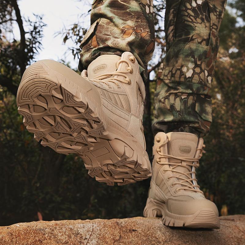 New Men Tactical Boots Plus Size Boot Military Outdoor Breathable Ankle Hiking Shoes Waterproof Brand Casual Climbing Shoes